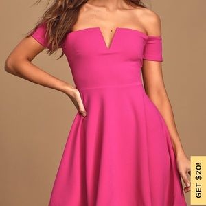 Lulus hot pink dress